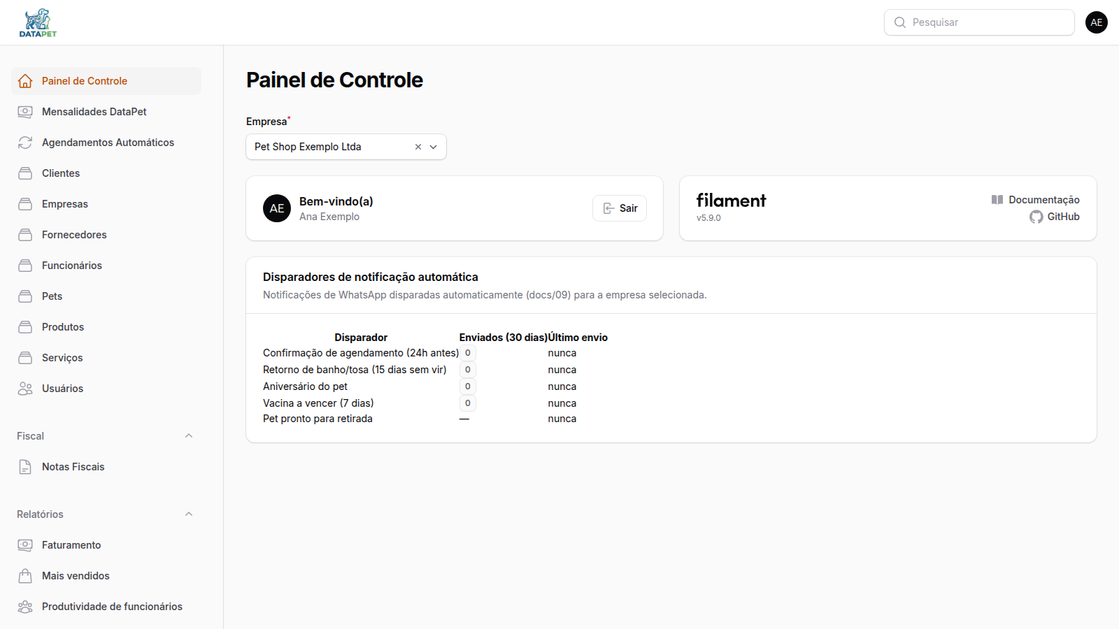 Tutorial: primeiros passos no painel admin do DataPet